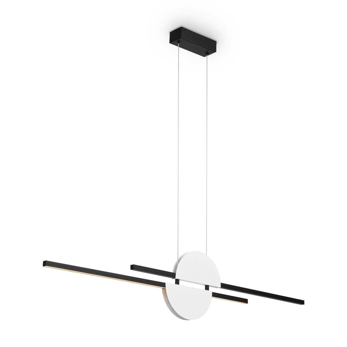Skyline 110cm Zwart hanglamp Van Maytoni - Met een ingebouwde LED-lichtbron en een kleurtemperatuur van 4000K brengt deze hanglamp zowel stijl als functionaliteit in uw huis.