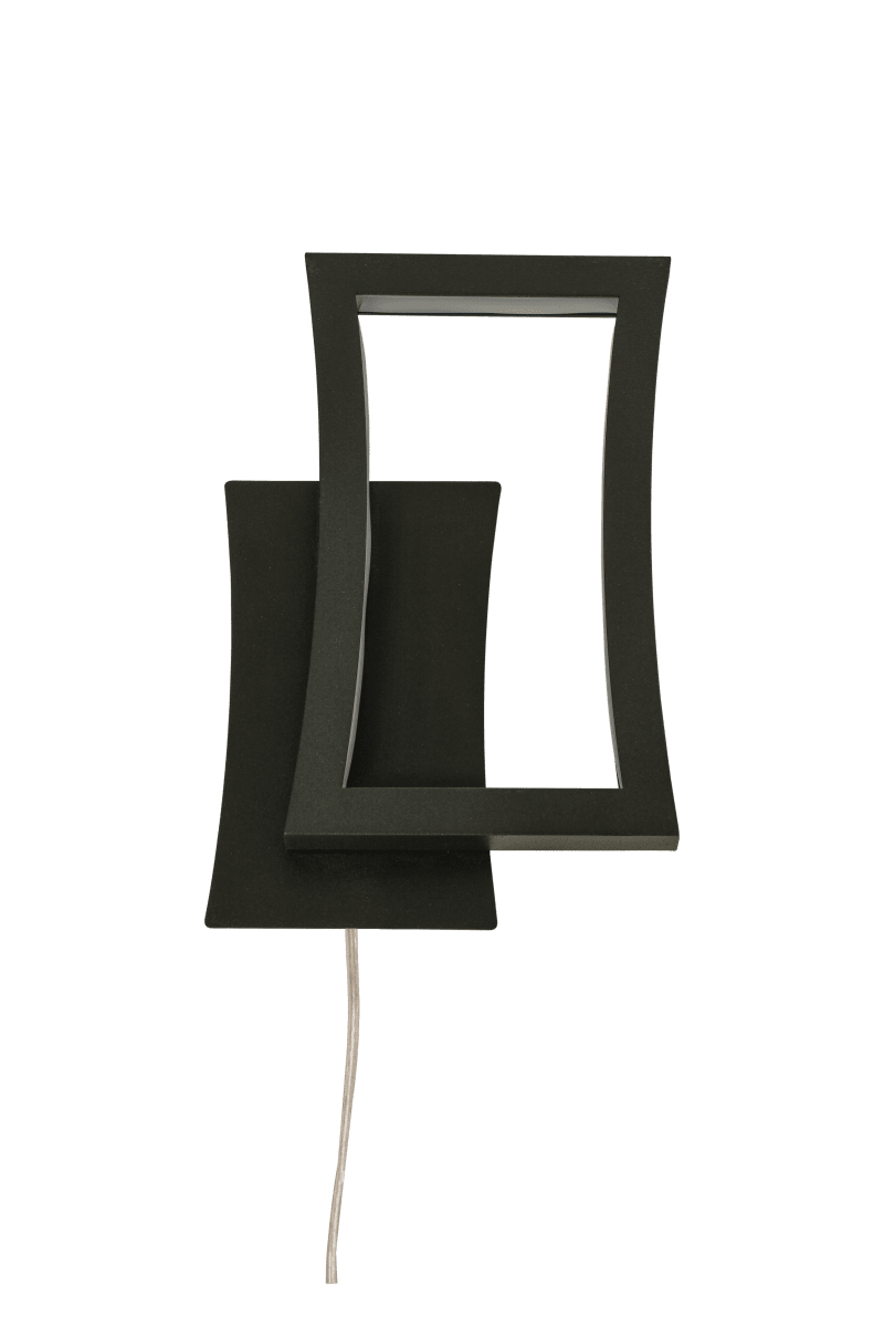 Staccato 23cm Zwart wandlamp Van Aneta Lighting - Met een 3-staps dimmer die u eenvoudig bedient via de schakelaar op het snoer of de wandschakelaar.