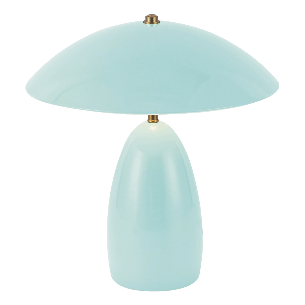 Poppy 35cm Lichtblauw tafellamp Van Elstead Lighting - De lamp heeft een ge&iuml;ntegreerde 11,5W LED met een lichtopbrengst van 761 lumen en een warmwitte kleurtemperatuur van 3000K.