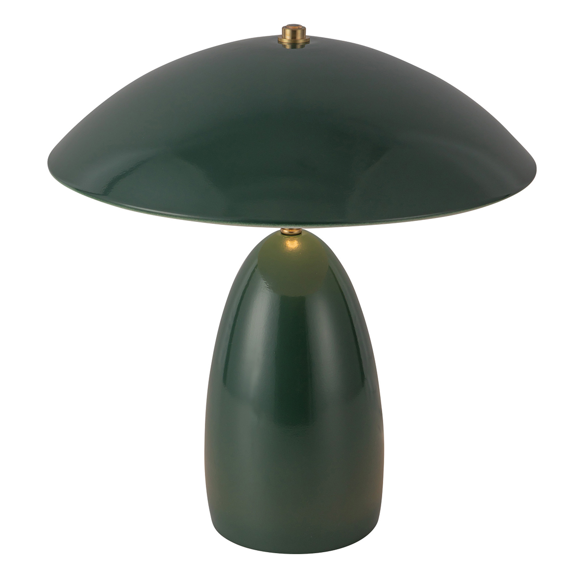 Poppy 35cm Groente tafellamp Van Elstead Lighting - Poppy is een decoratieve tafellamp met zachte vormen en een diepe, donkergroene kleur, gecombineerd met messing details.