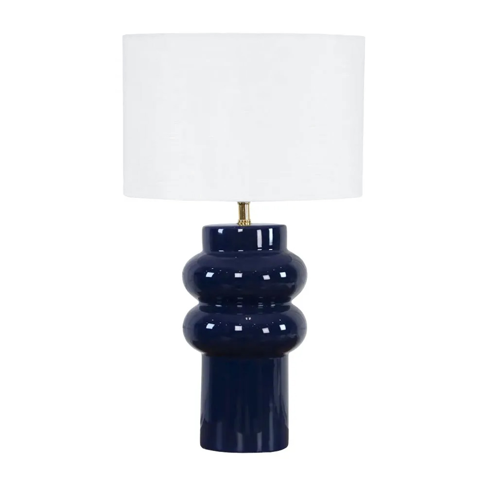 Anelli 56cm Blauw tafellamp Van Nordic Lighting - Wordt geleverd met een wit kunststof snoer van 1,8 m en een aan/uit-schakelaar met stekker.