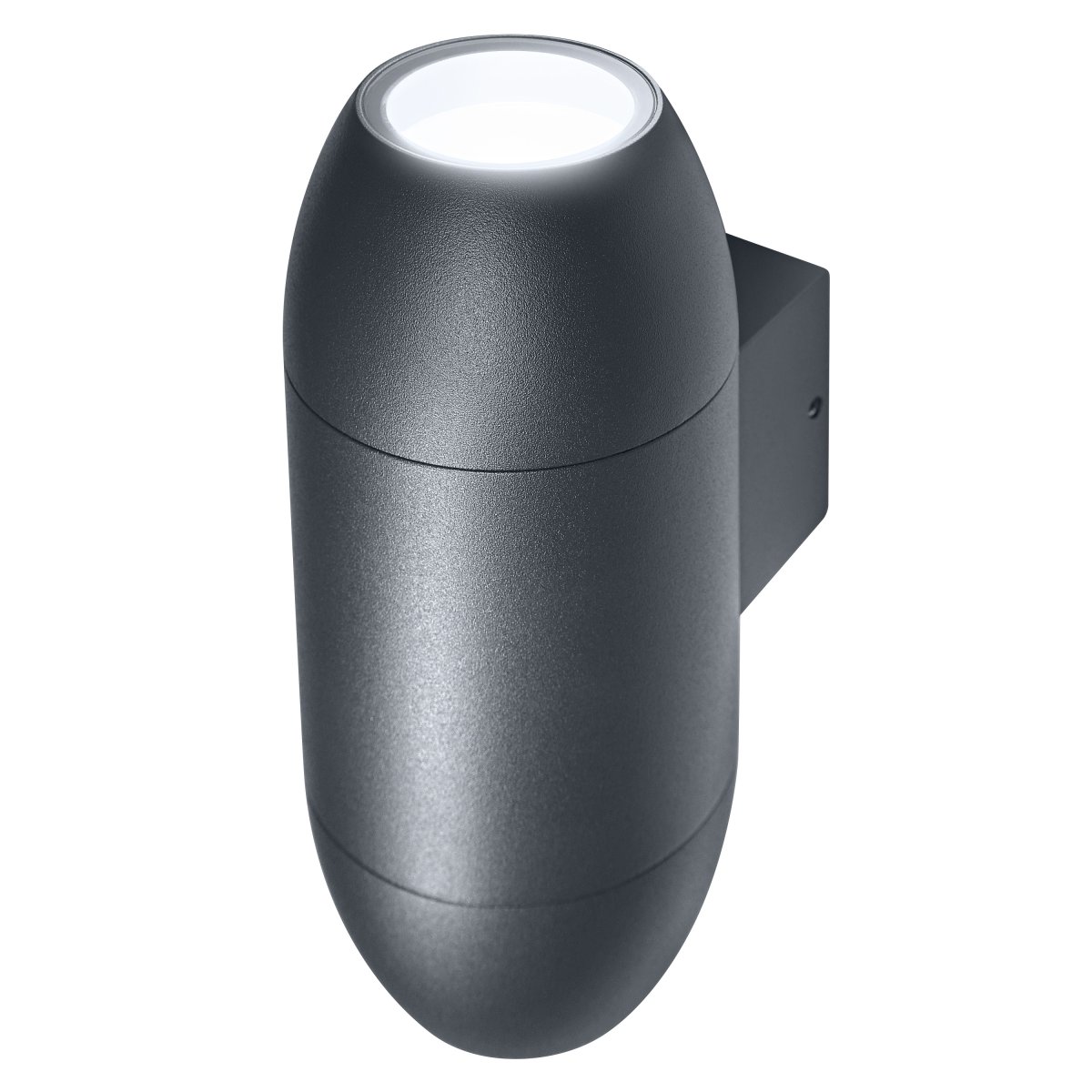 Cannon UpDown Donkergrijs buitenlamp Van Osram - Gemaakt van duurzaam aluminium en voorzien van een IP44-classificatie, is het perfect voor gebruik buitenshuis en is het bestand tegen zowel regen als vocht.