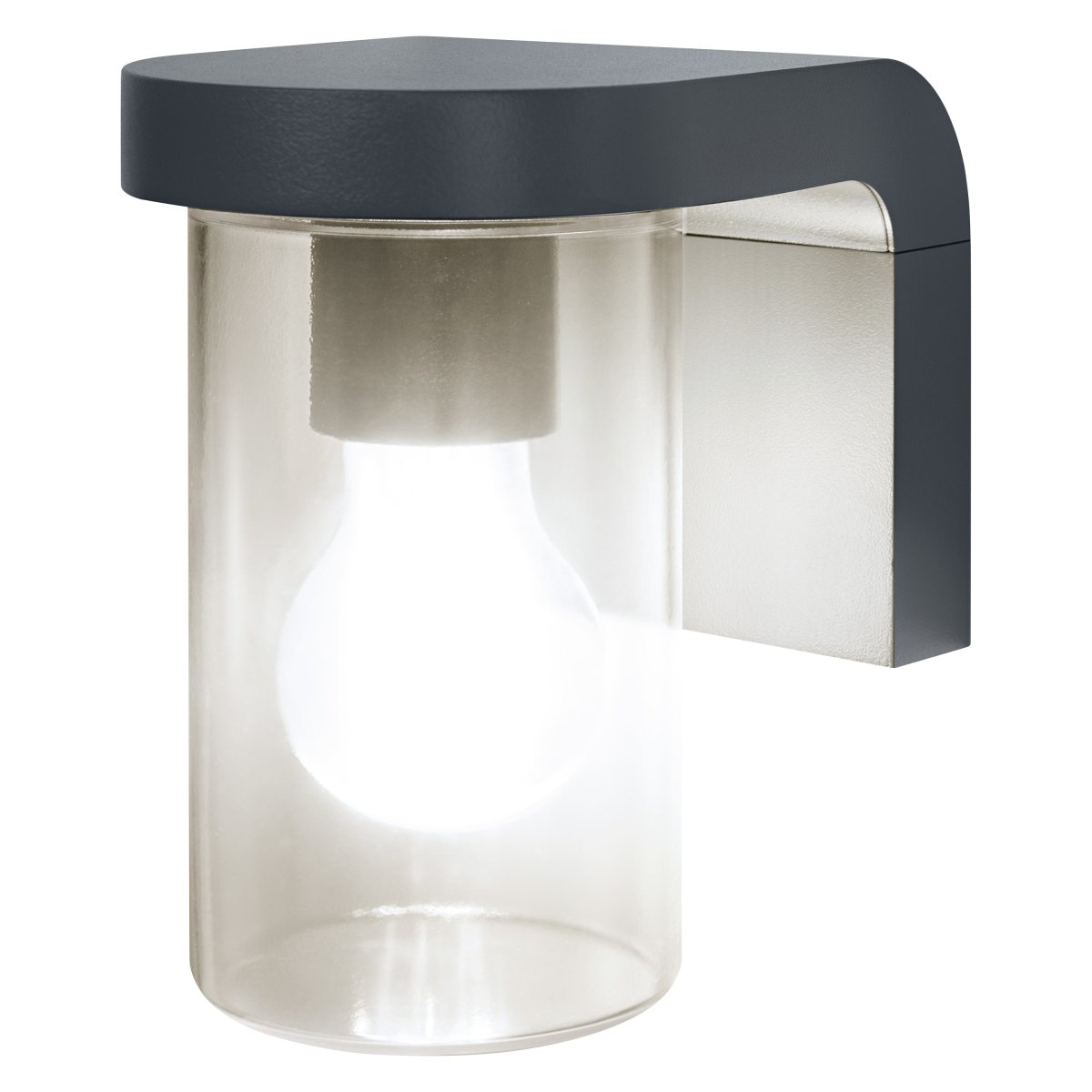 Cascade Donkergrijs buitenlamp Van Osram - Deze lamp is gemaakt van aluminium en glas en geeft prachtig en effici&euml;nt licht.