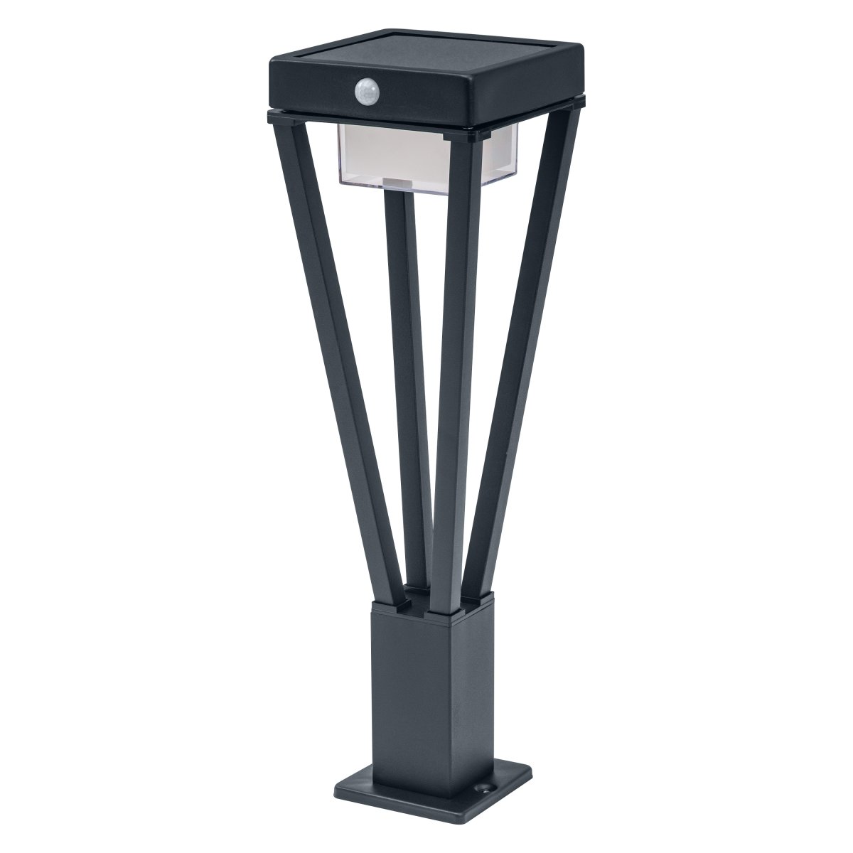 Bouquet Sensor Zwart solarlamp Van Osram - De ingebouwde PIR-bewegingssensor en daglichtsensor zorgen ervoor dat de lamp automatisch aangaat als er beweging is in het donker.