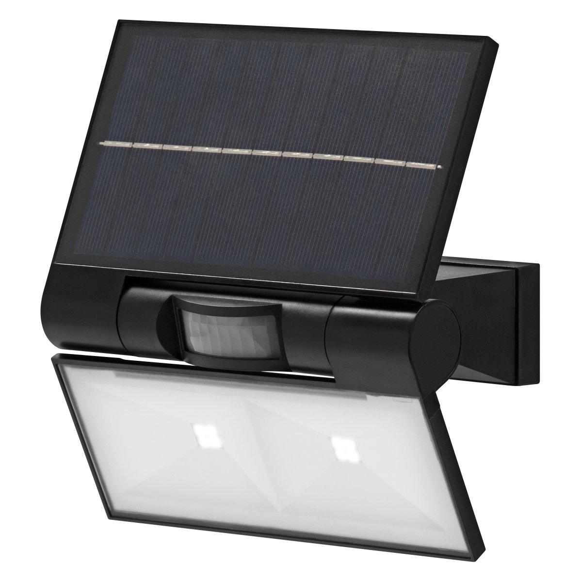 Flood Double Sensor 2W Donkergrijs solarlamp Van Ledvance - De ingebouwde PIR-bewegingssensor en daglichtsensor zorgen ervoor dat de lamp automatisch aangaat als er beweging is in het donker.