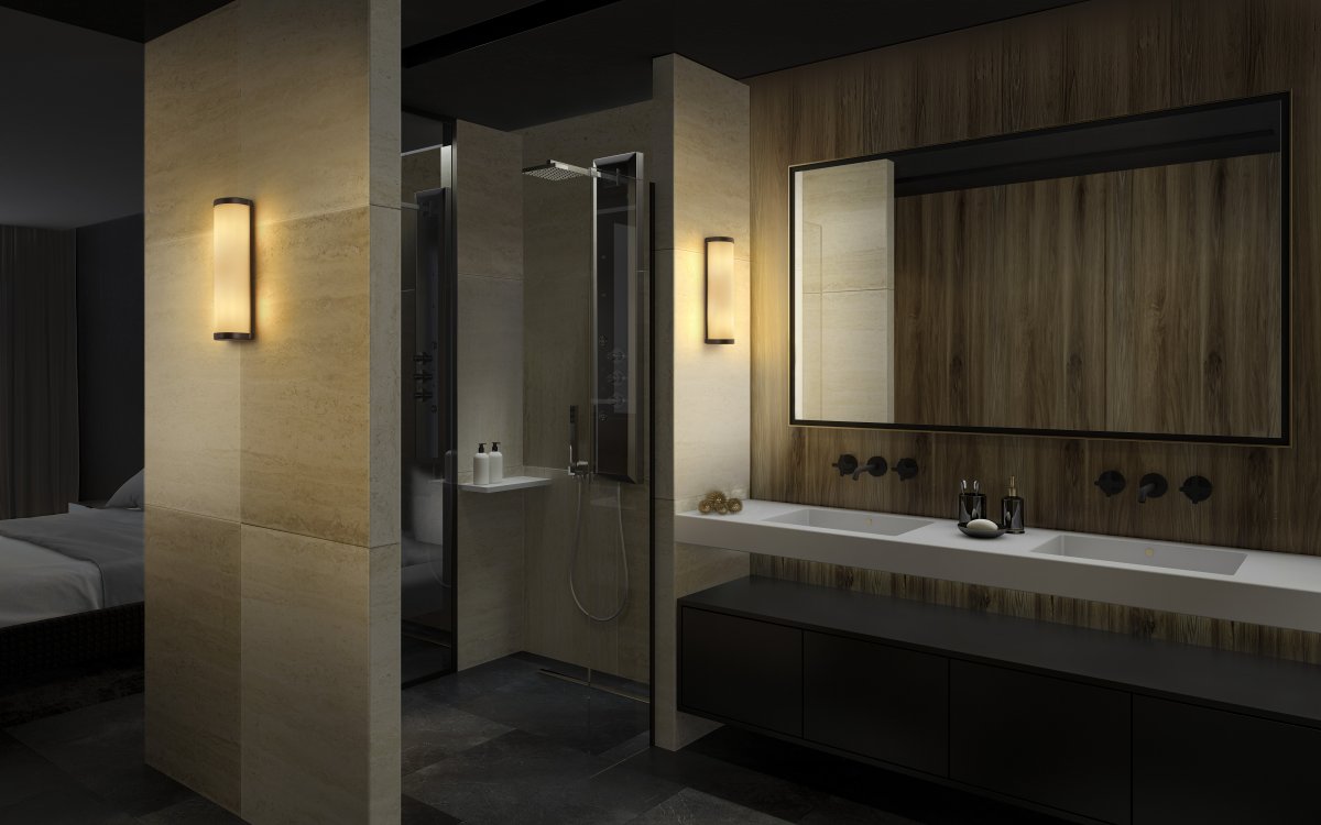 Classic Cylinder 32cm Zwart badkamerlamp Van Ledvance - Classic Cylinder &auml;r en modern badrumslampa med klassisk design och g&ouml;r sig utm&auml;rkt i offentliga milj&ouml;er.