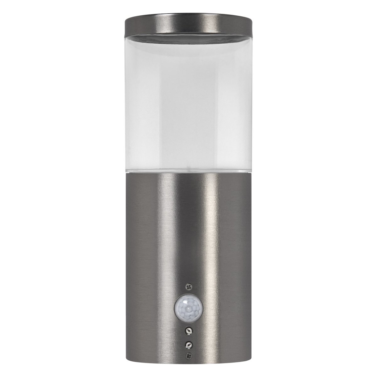 Ebro Sensor Staal buitenlamp Van Ledvance - Het is verkrijgbaar met of zonder PIR-bewegingsmelder en daglichtsensor, waardoor het ideaal is voor het automatisch inschakelen van de verlichting wanneer er beweging wordt gedetecteerd of wanneer het donker wordt.