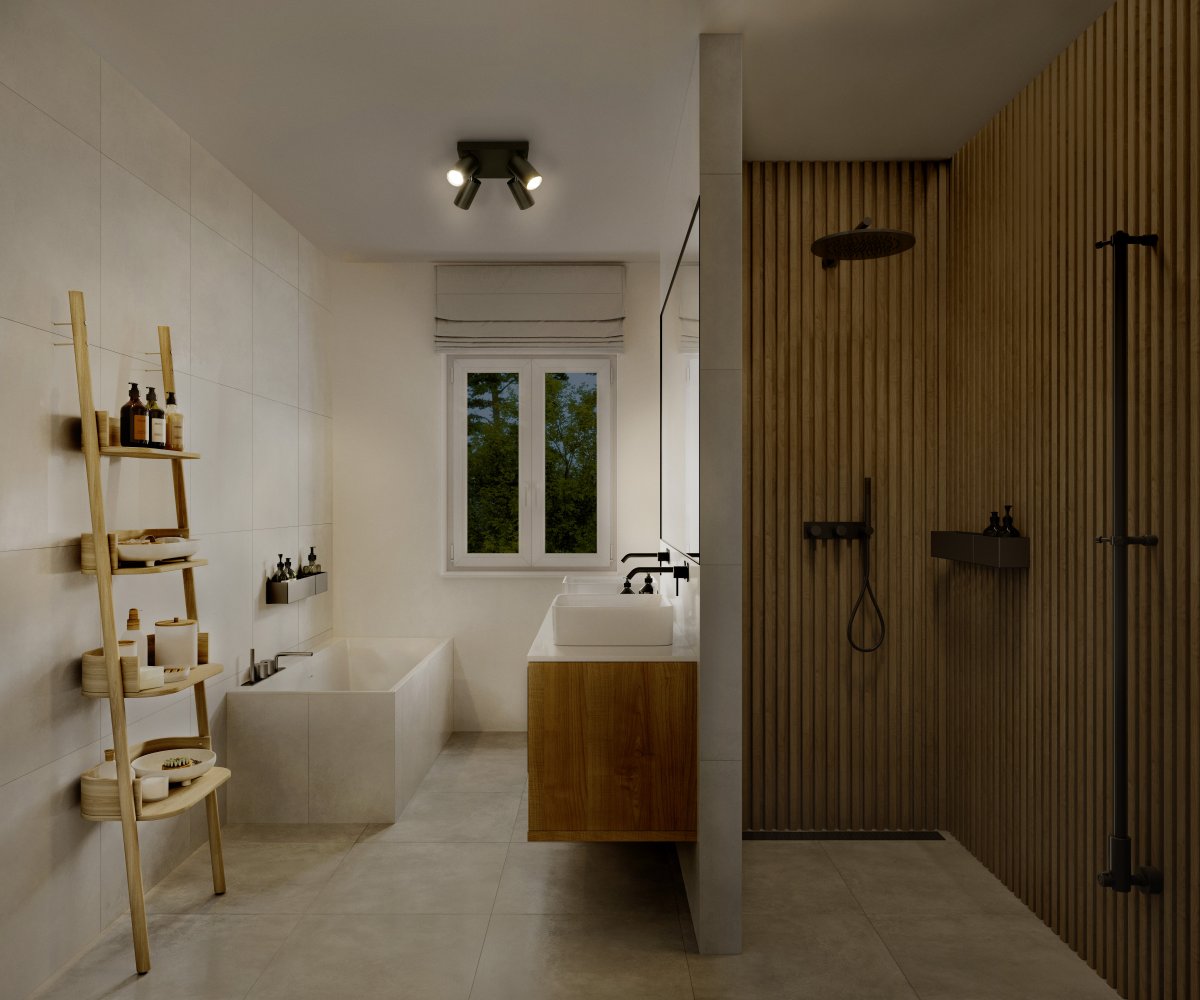 Octagon 4 Zwart spot Van Ledvance - Den n&auml;tta formen i kombination med de r&ouml;rliga spotlightsen g&ouml;r den m&aring;ngsidig och passar in i alla hem och stilar.