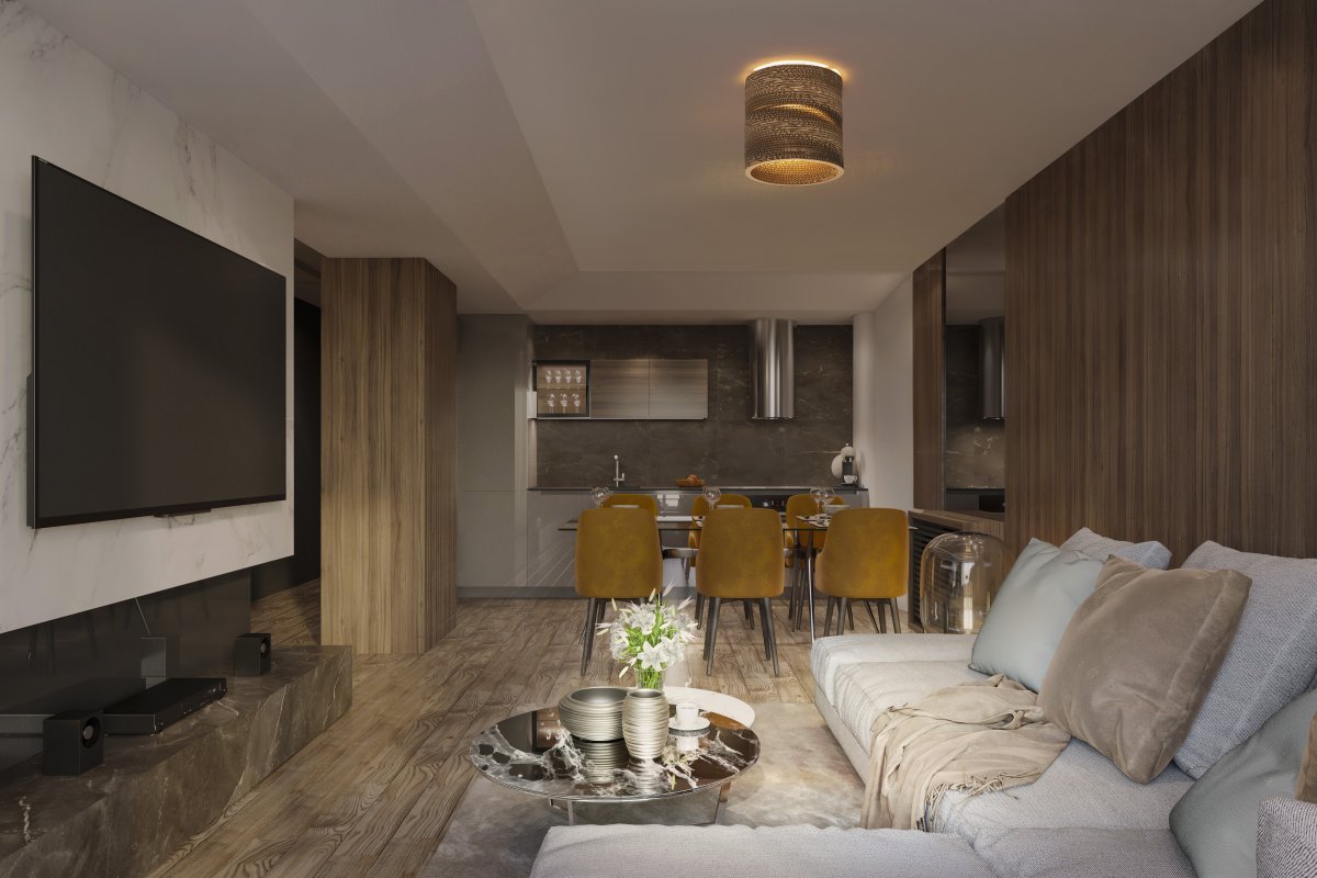 Cardboard Cylinder Ø25 Bruin plafondlamp Van Ledvance - De lampenkap, die uit meerdere lagen karton bestaat, creëert een prachtig lichtspel in de kamer wanneer deze brandt en draagt bij aan een warme en natuurlijke sfeer.