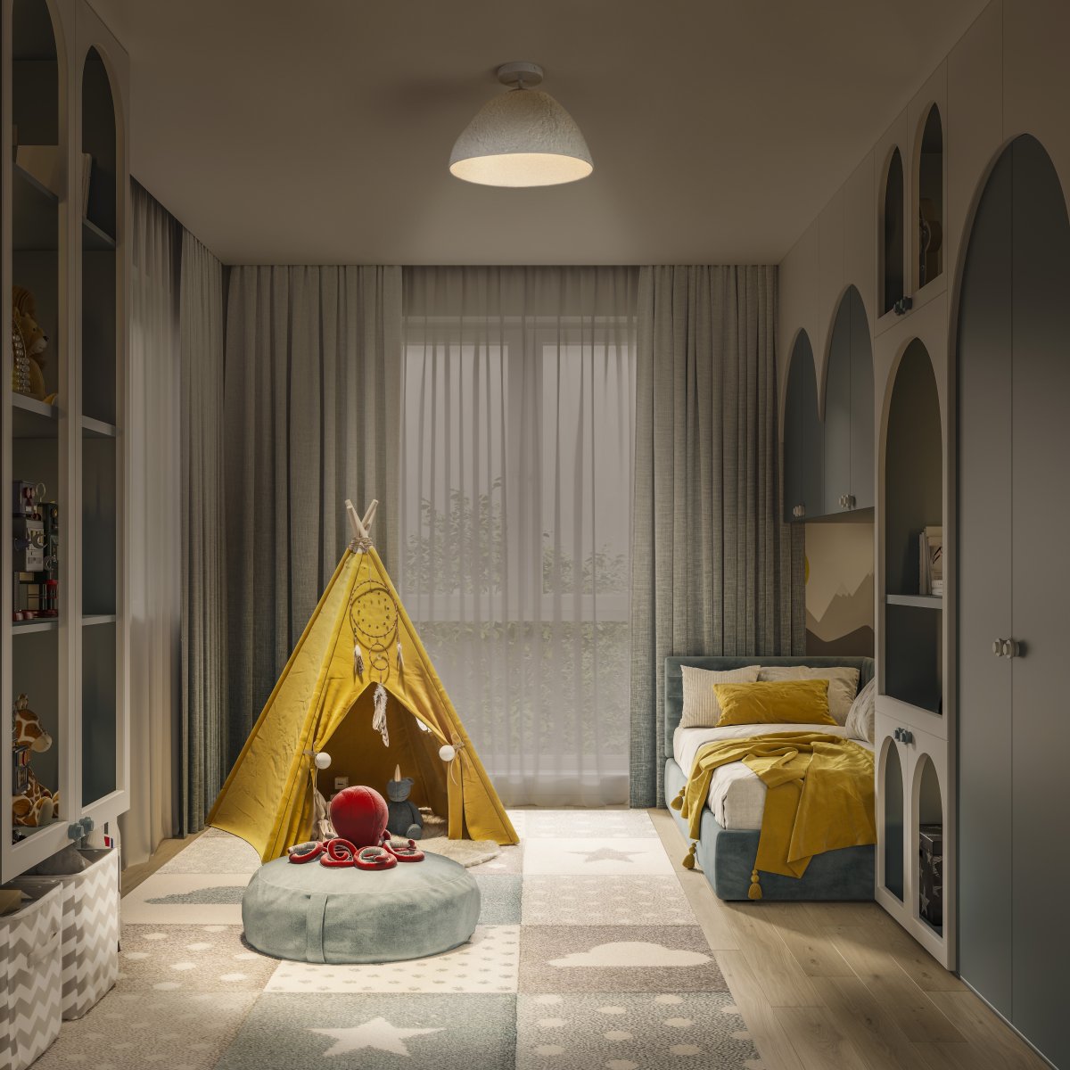 Camel Bell Ø38 Wit plafondlamp Van Ledvance - De decoratieve papieren lampenkap zorgt voor een mooie lichtspreiding in de kamer.