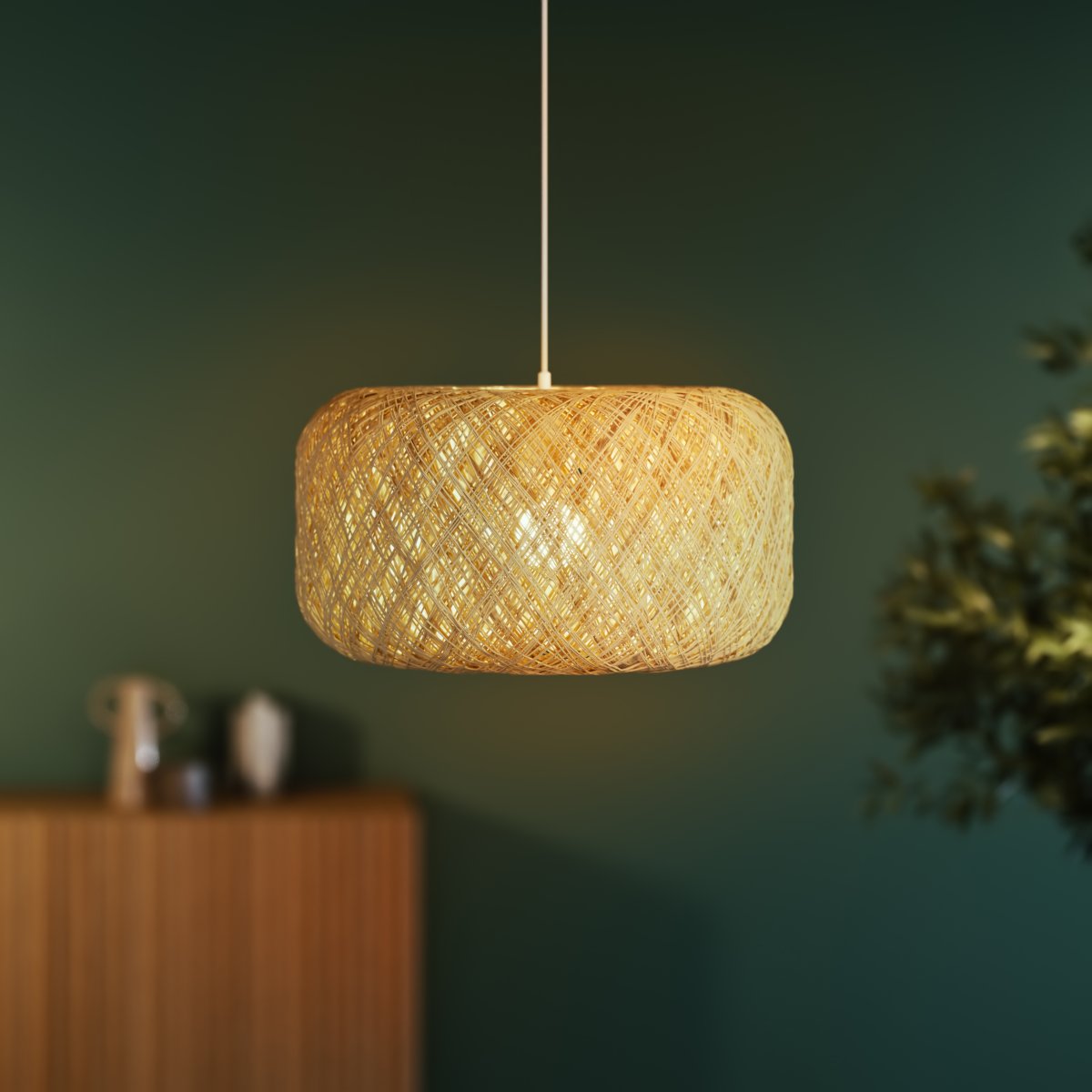 Paper Bale Ø40 Natuur hanglamp Van Osram - Paper Bale &auml;r en vacker lampa med bohemisk design.