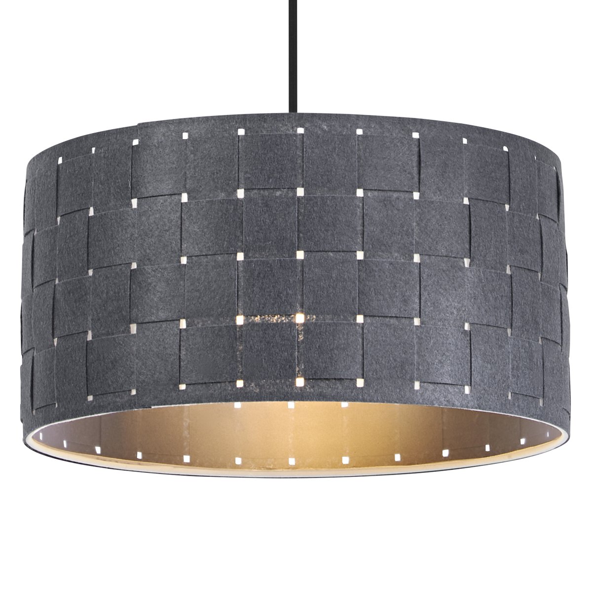 Felt Weaving Ø38 Donkergrijs hanglamp Van Ledvance - Dekorativ pendel med sk&auml;rm gjord av fl&auml;tad filt vilket ger en fin och varm ljusspridning i rummet.
