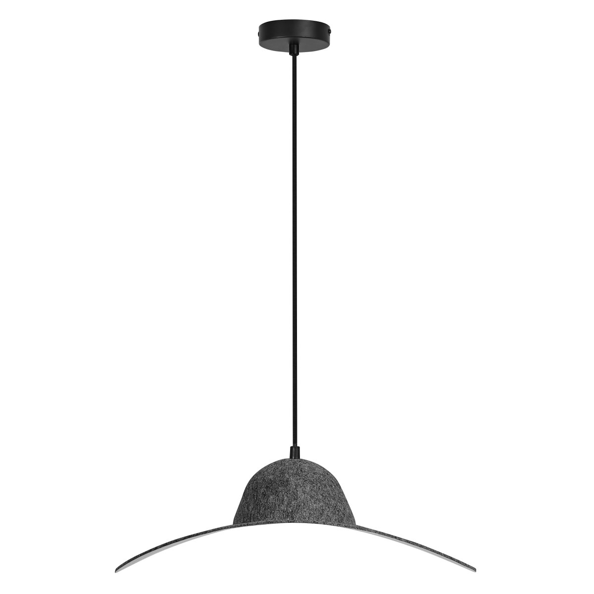 Felt Hat Ø50 Donkergrijs hanglamp Van Ledvance - Felt Hat &auml;r en vacker pendel med sk&auml;rm formad som en hatt gjord av filt, vilket ger en fin och varm ljusspridning i rummet.