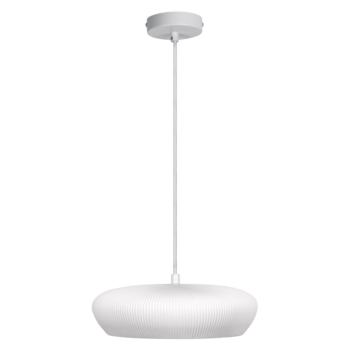 Plaster Pure Ø30 Wit hanglamp Van Osram - De decoratieve lampenkap van gips zorgt voor een mooie lichtspreiding in de kamer.