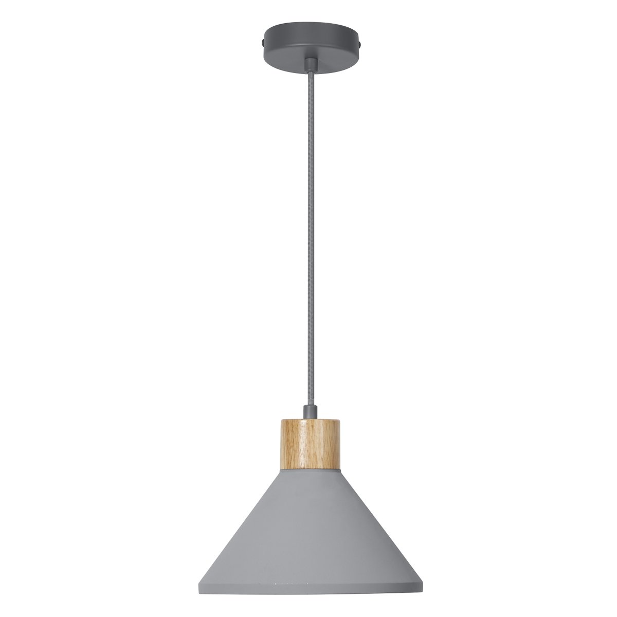 Concrete Wood Ø22 Grijs hanglamp Van Osram - Concrete Wood is een rustieke hanglamp met een hoogwaardig design en decoratieve houten details.