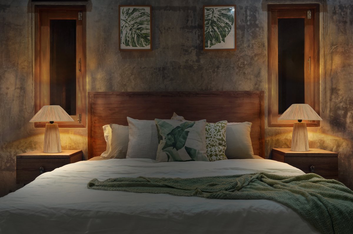 Bamboo Paper Hut 40cm Natuur tafellamp Van Ledvance - Placera f&ouml;rslagsvis i vardagsrummet, p&aring; byr&aring;n i hallen eller i f&ouml;nstret i k&ouml;ket.