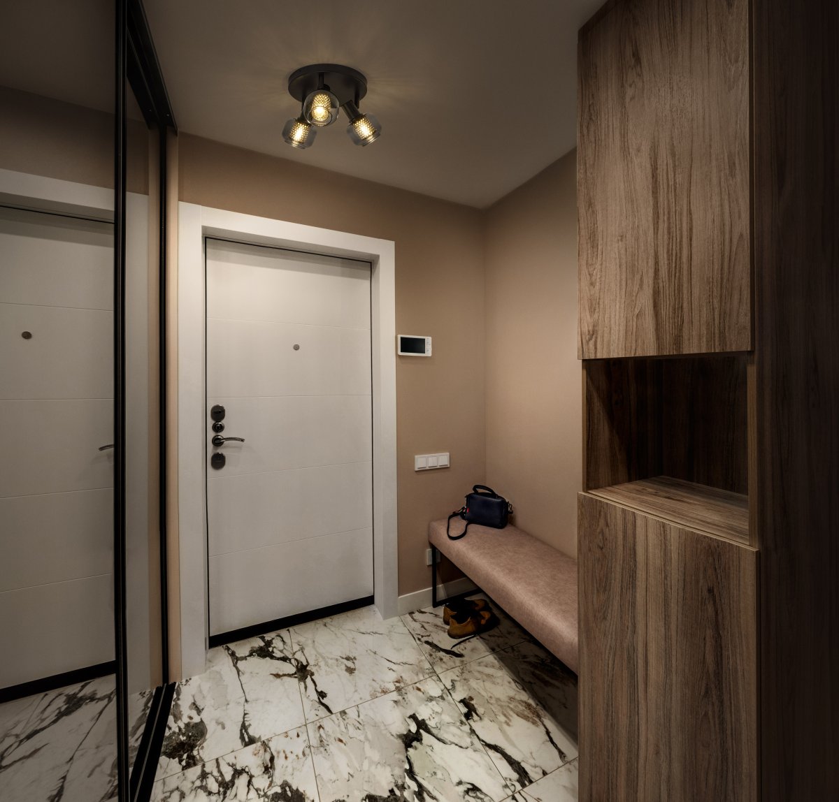 Firefly 3 Zwart spot Van Ledvance - De r&ouml;rliga spotlightsen med sk&auml;rmar av gr&aring;tonat glas i kombination med de guldiga detaljh&ouml;ljet som omfamnar ljusk&auml;llorna bidrar med en elegans till rummet.