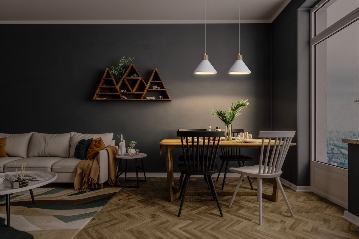 Plaster Wood Ø22 Wit hanglamp Van Ledvance - Plaster Pure is een minimalistische hanglamp met een hoogwaardig design met details in hout.