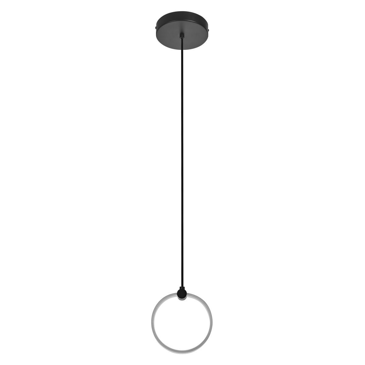 Circle PL Ø16 Zwart hanglamp Van Osram - In de eerste fase schijnt de lamp in een warm wit licht van 3000K, in de tweede fase schijnt hij in een koud wit licht van 4200K en in de derde fase schijnt hij in 6500K (daglicht).