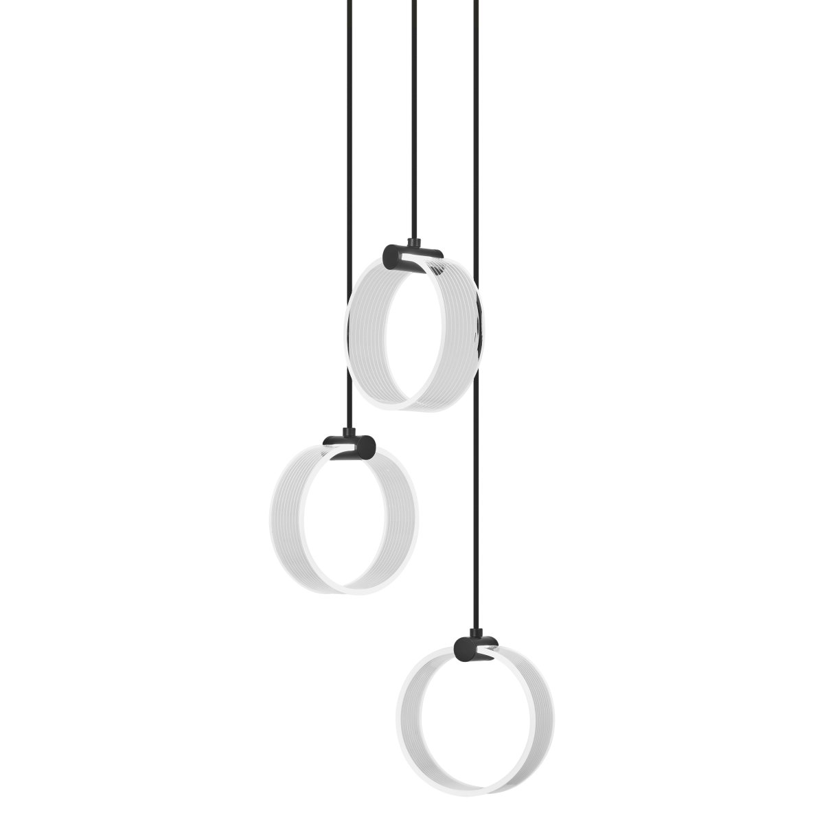 Circle PL Ø30 Zwart hanglamp Van Osram - In de eerste fase schijnt de lamp in een warm wit licht van 3000K, in de tweede fase schijnt hij in een koud wit licht van 4200K en in de derde fase schijnt hij in 6500K (daglicht).