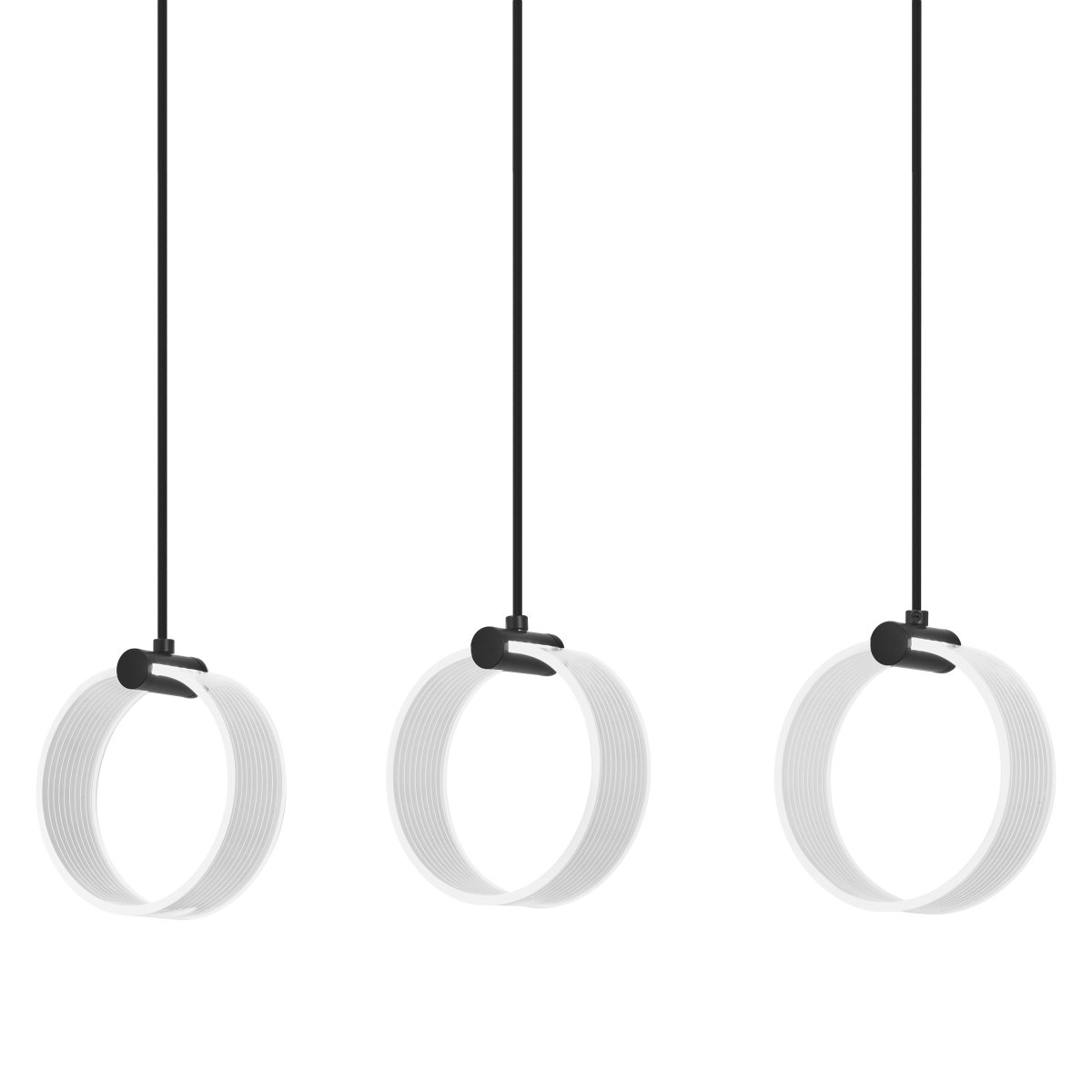 Circle PL 66cm Zwart hanglamp Van Ledvance - In de eerste fase schijnt de lamp in een warm wit licht van 3000K, in de tweede fase schijnt hij in een koud wit licht van 4200K en in de derde fase schijnt hij in 6500K (daglicht).