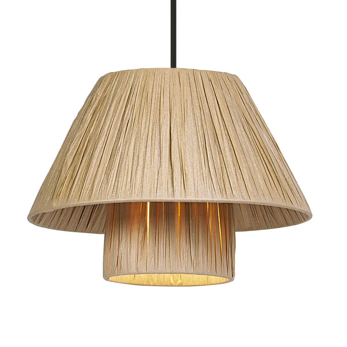 Bamboo Paper Hut Ø28 Natuur hanglamp Van Osram - Den naturliga formgivningen och det naturliga materialet g&ouml;r att den passar in i n&auml;stan alla hem och stilar.