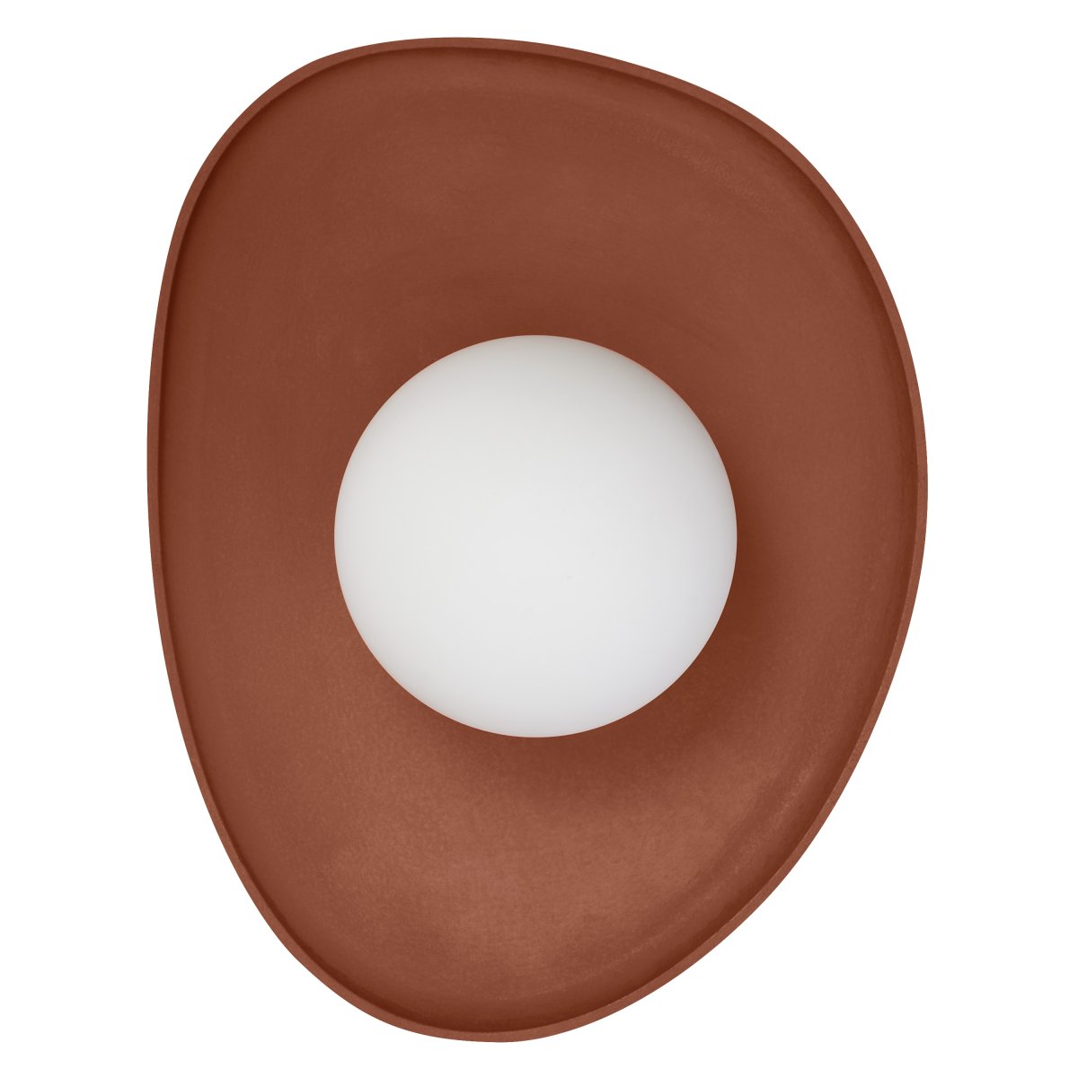 Clay Nest 26cm Bruin wandlamp Van Ledvance - Glaskupan i opal som omfamnar ljusk&auml;llan skapar ett fint och bl&auml;ndfritt ljus i rummet.