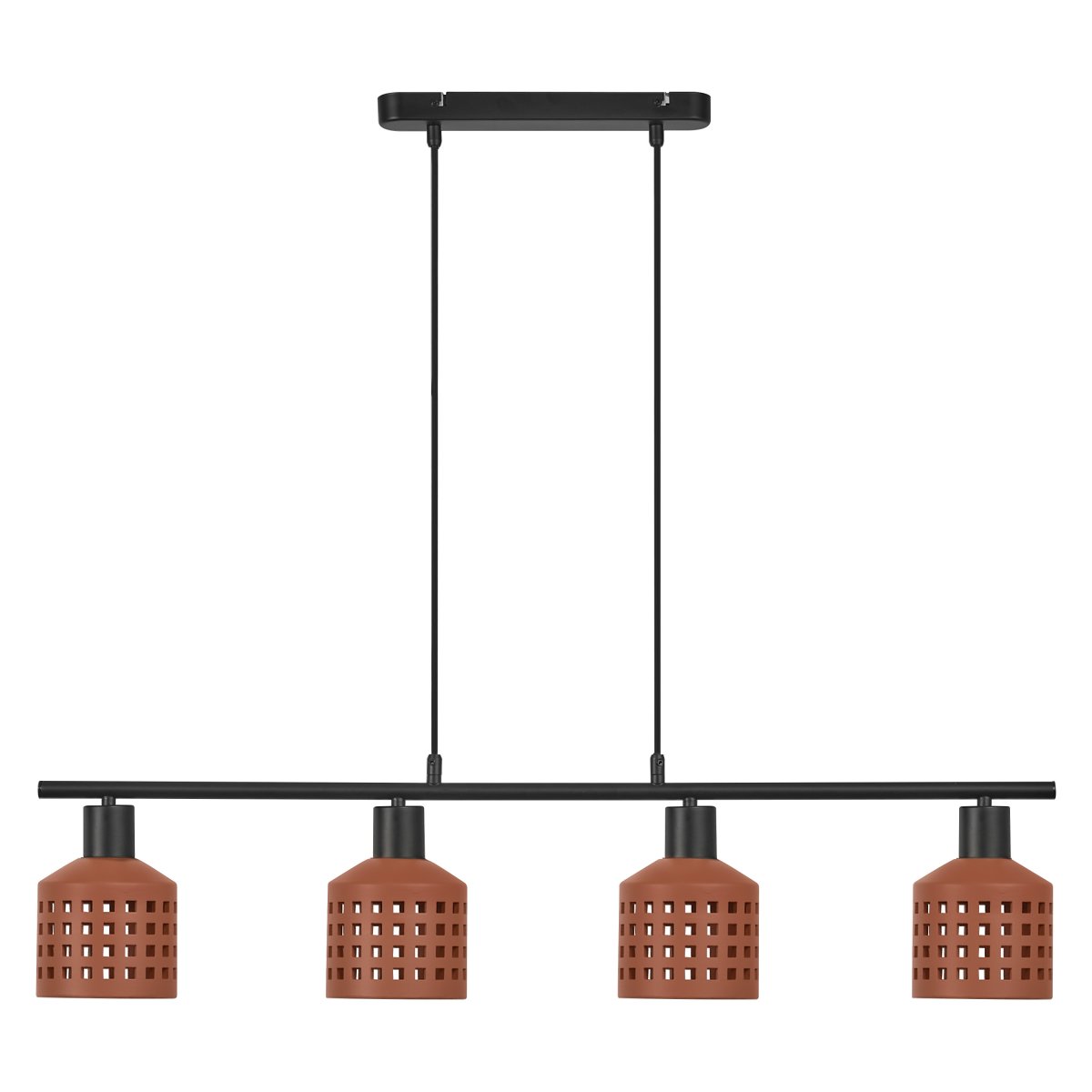 Clay Windows 90cm Bruin hanglamp Van Ledvance - Clay Windows har en rustik design med sina sk&auml;rmar gjord av lera i en r&ouml;dbrun f&auml;rg.