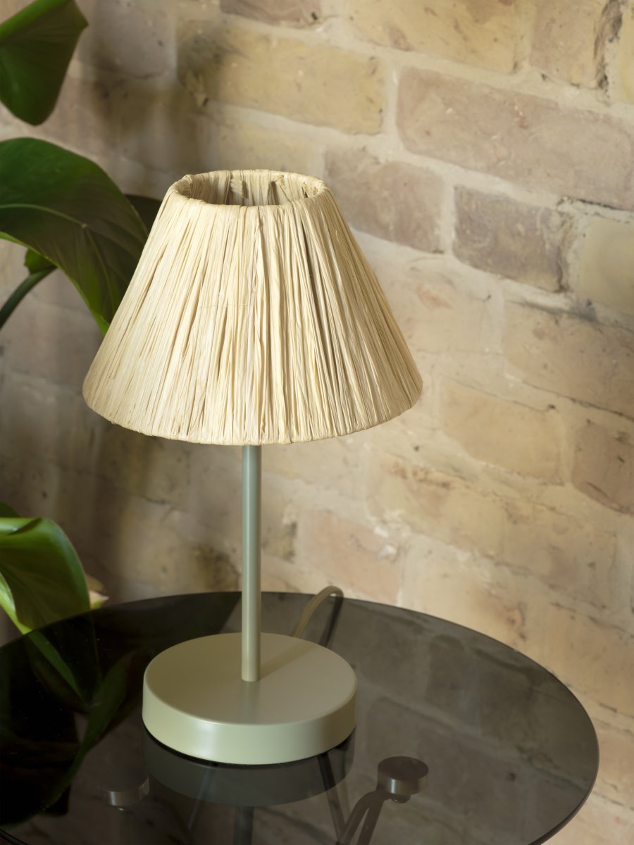 Raffia 33cm Natuur tafellamp Van Ledvance - Het is aan te raden om het op het bureau in de hal, het bijzettafeltje in de woonkamer of voor het raam in de keuken te plaatsen.