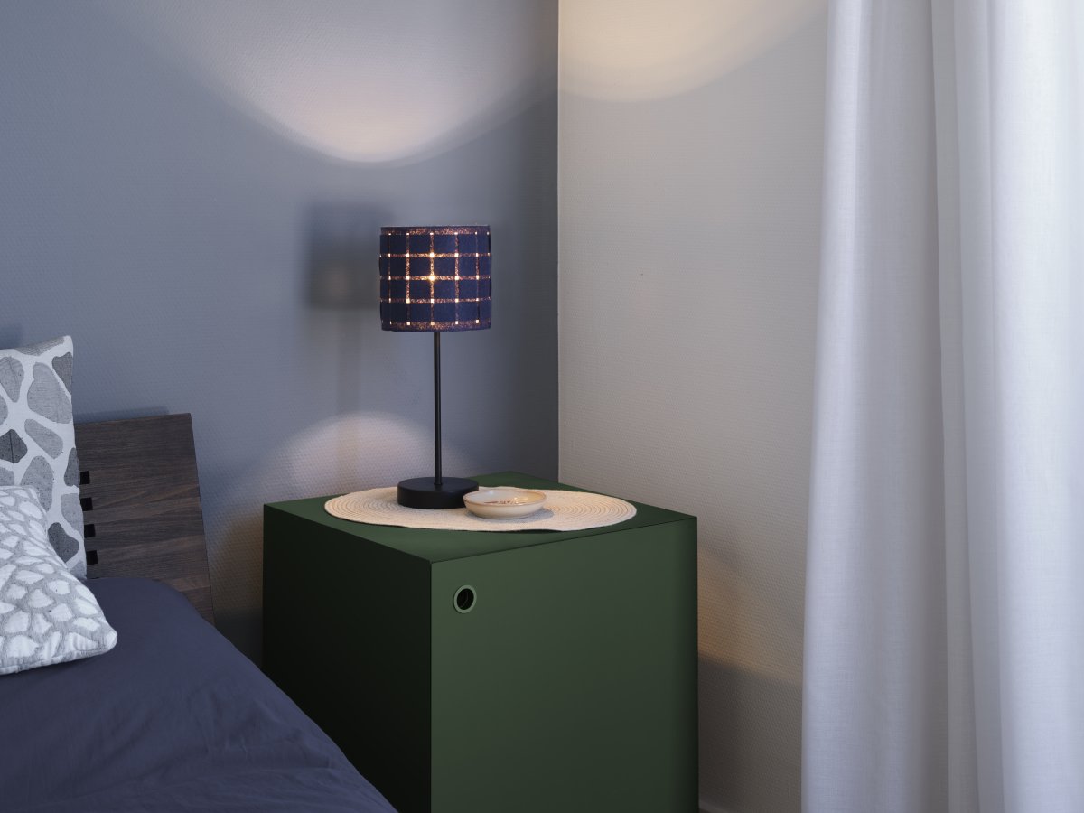 Felt Weaving 40cm Donkergrijs tafellamp Van Ledvance - Dekorativ bordslampa med sk&auml;rm gjord av fl&auml;tad filt vilket ger en fin och varm ljusspridning i rummet.