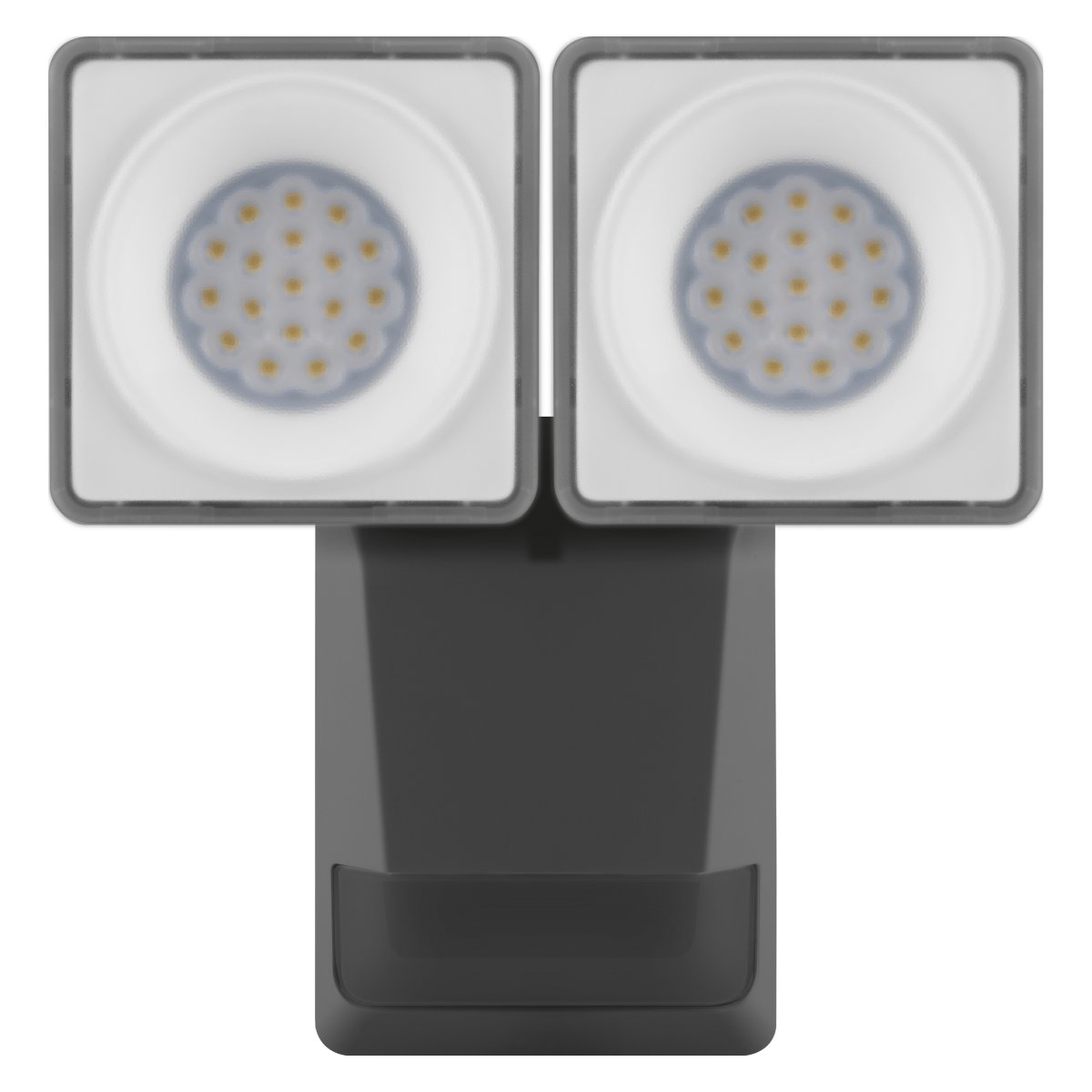 PRO Spot Sensor 16W Donkergrijs buitenlamp Van Osram - Den inbyggda r&ouml;relse-&nbsp;och skymningssensorn g&ouml;r att lampan t&auml;nds automatiskt vid r&ouml;relse i m&ouml;rker, vilket ger b&aring;de s&auml;kerhet och energieffektivitet.