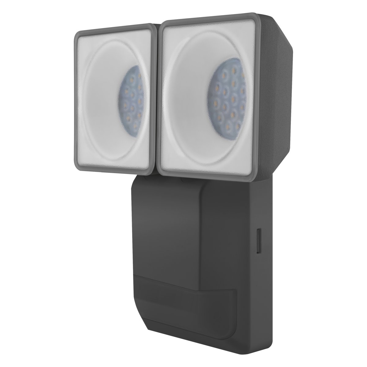 PRO Spot Sensor 16W Donkergrijs buitenlamp Van Osram - Den inbyggda r&ouml;relse-&nbsp;och skymningssensorn g&ouml;r att lampan t&auml;nds automatiskt vid r&ouml;relse i m&ouml;rker, vilket ger b&aring;de s&auml;kerhet och energieffektivitet.