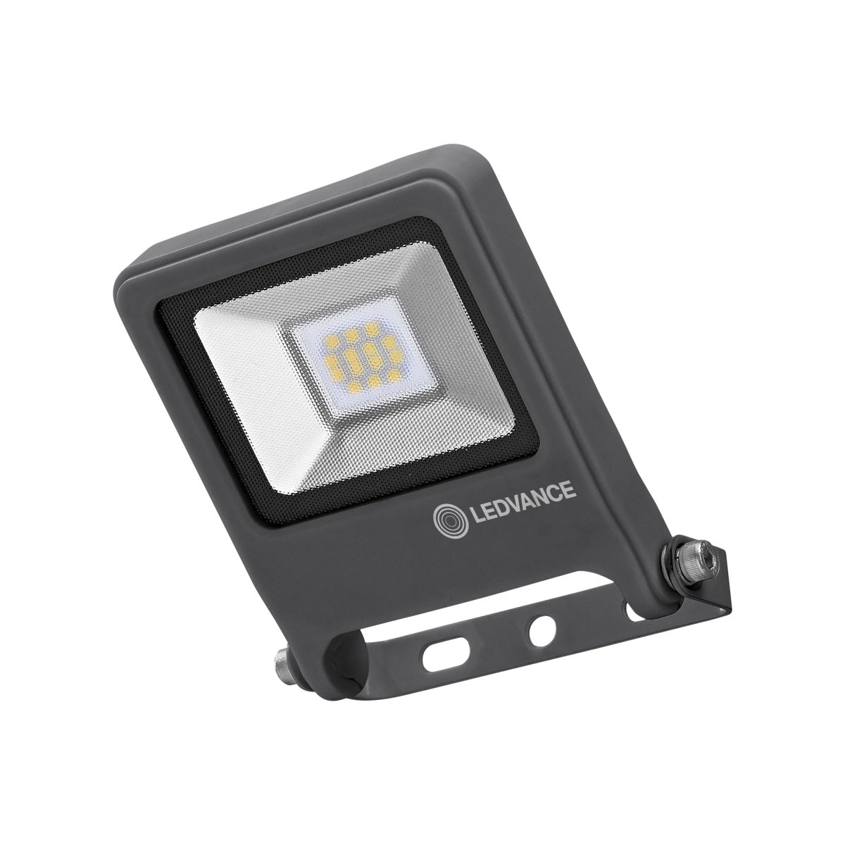 Flood 10W Donkergrijs buitenlamp Van Osram - Den robusta konstruktionen och det kraftfulla ljuset ger trygg och p&aring;litlig belysning &aring;ret runt.