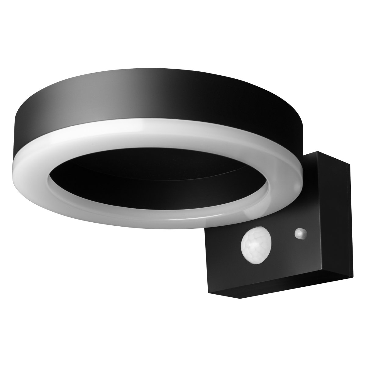 Single Circle Sensor Zwart solarlamp Van Ledvance - De ingebouwde PIR-bewegingssensor en daglichtsensor zorgen ervoor dat de lamp automatisch aangaat als er beweging is in het donker.