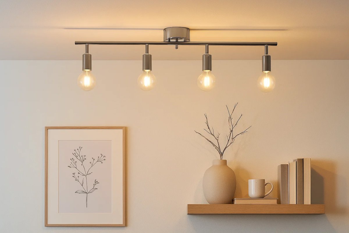 Aten 4 Zilver spot Van Lampan - Of u nu op zoek bent naar functionele verlichting voor in de keuken, woonkamer of hal, deze plafondspot biedt zowel stijl als effici&euml;ntie.