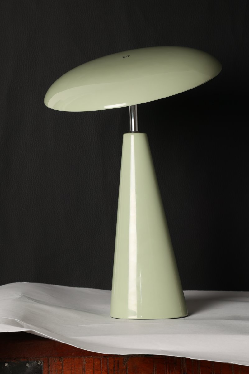 Audrey 33cm Lichtgroen Draagbare Van Eja - De geïntegreerde ledverlichting zorgt voor een aangenaam licht en de lamp is dimbaar, zodat u gemakkelijk de juiste sfeer in de kamer kunt creëren.