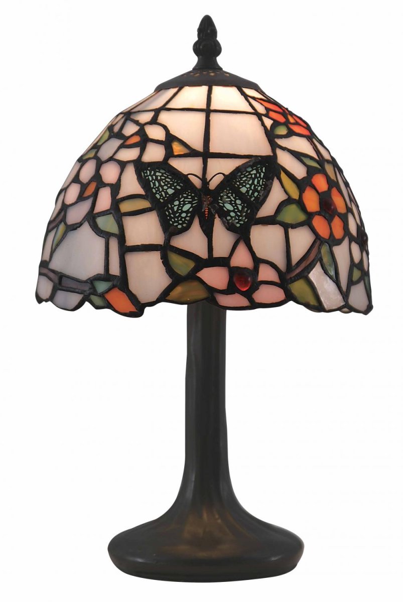 Phuket 34cm Veelkleurig Van Norrsken Design - Phuket is een klassieke Tiffanylamp met een prachtig design met een veer en bloemen in verschillende kleuren.
