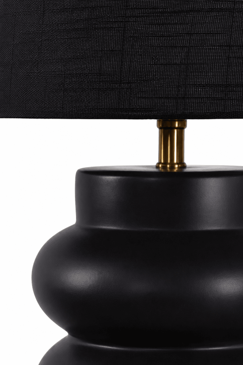 Anelli 56cm Zwart tafellamp Van Nordic Lighting - Geleverd met een 1,8 m zwart kunststof snoer en een aan/uit-schakelaar met stekker.