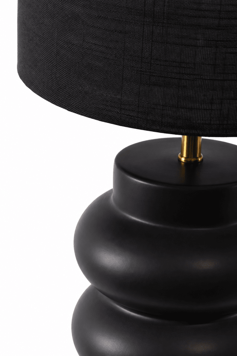 Anelli 56cm Zwart tafellamp Van Nordic Lighting - Geleverd met een 1,8 m zwart kunststof snoer en een aan/uit-schakelaar met stekker.