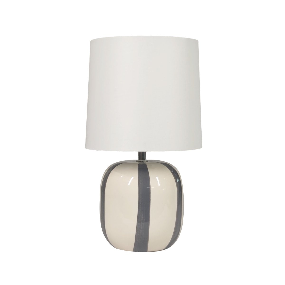 Pholca 38cm Wit/grijs tafellamp Van Nordic Lighting - Wordt geleverd met een transparant snoer van 1,8 m, een aan/uit-schakelaar en een stekker.