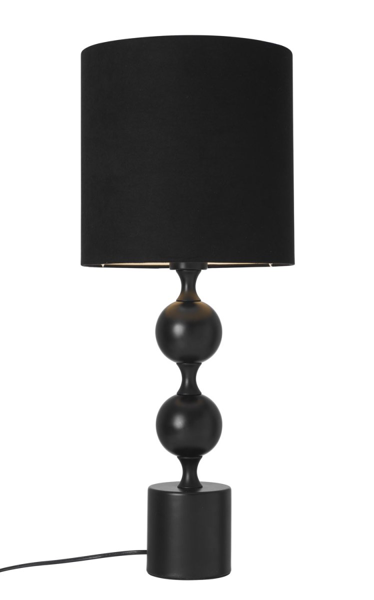 Prakt 60cm Zwart tafellamp Van Cottex - Prachtige tafellamp in metaal en textiel is een elegante en opvallende lamp die de kamer een verfijnde toets geeft.