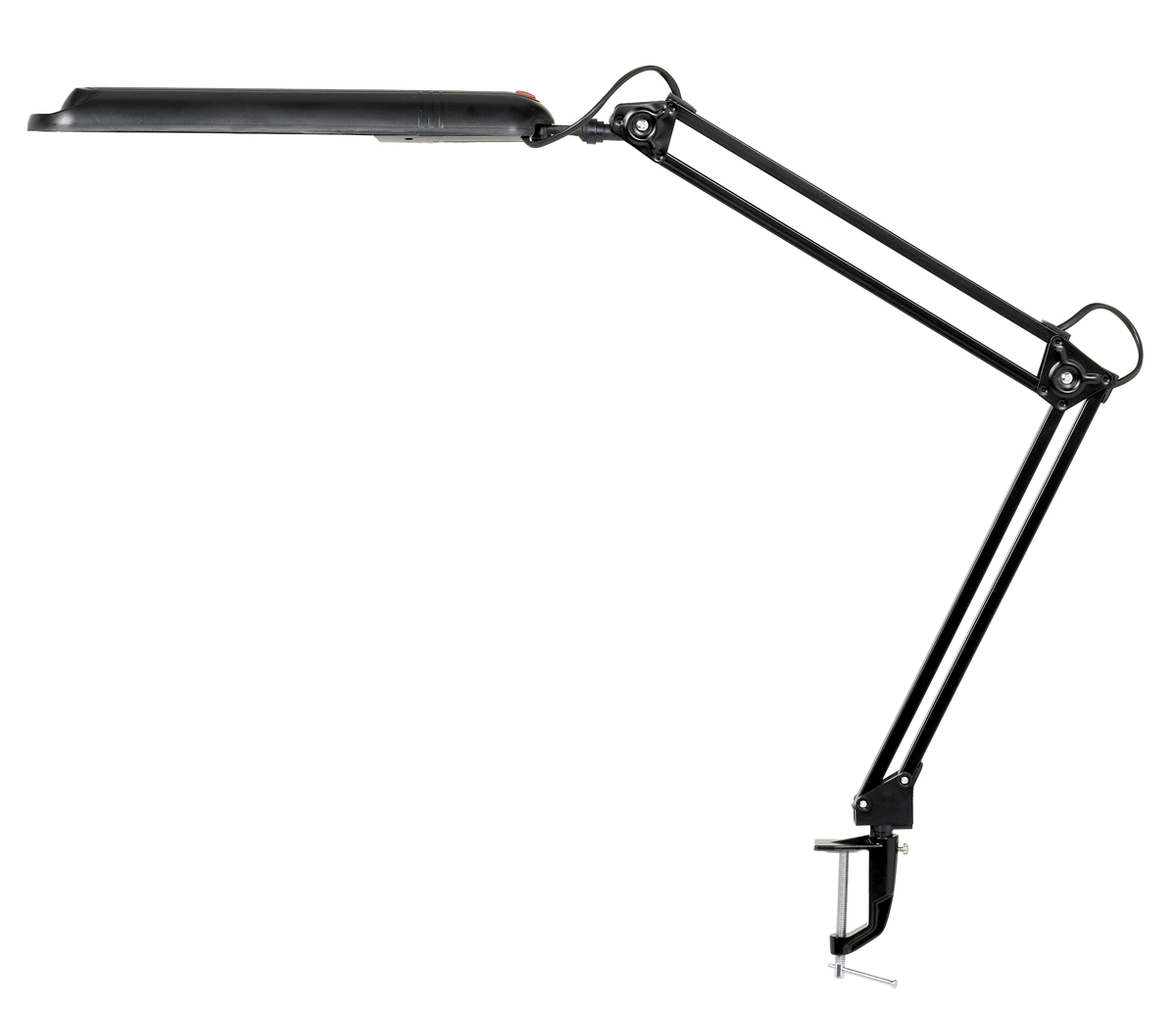 Swingo 110cm Zwart bureaulamp Van Armaturhantverk - De krachtige arm en brede lichtbron zorgen voor een gelijkmatig licht over het gehele werkoppervlak, waardoor deze lamp ideaal is voor op kantoor, in de studeerkamer of voor hobbywerk.