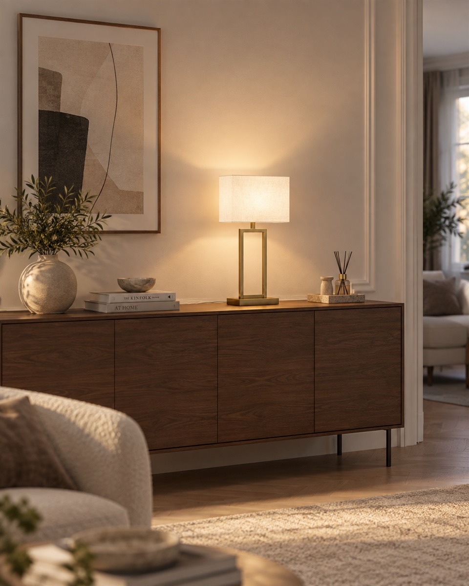 Gemma 52cm Messing tafellamp Van Nordic Lighting - Een elegante tafellamp van metaal met een stijlvolle messing afwerking die een warme en exclusieve indruk geeft.