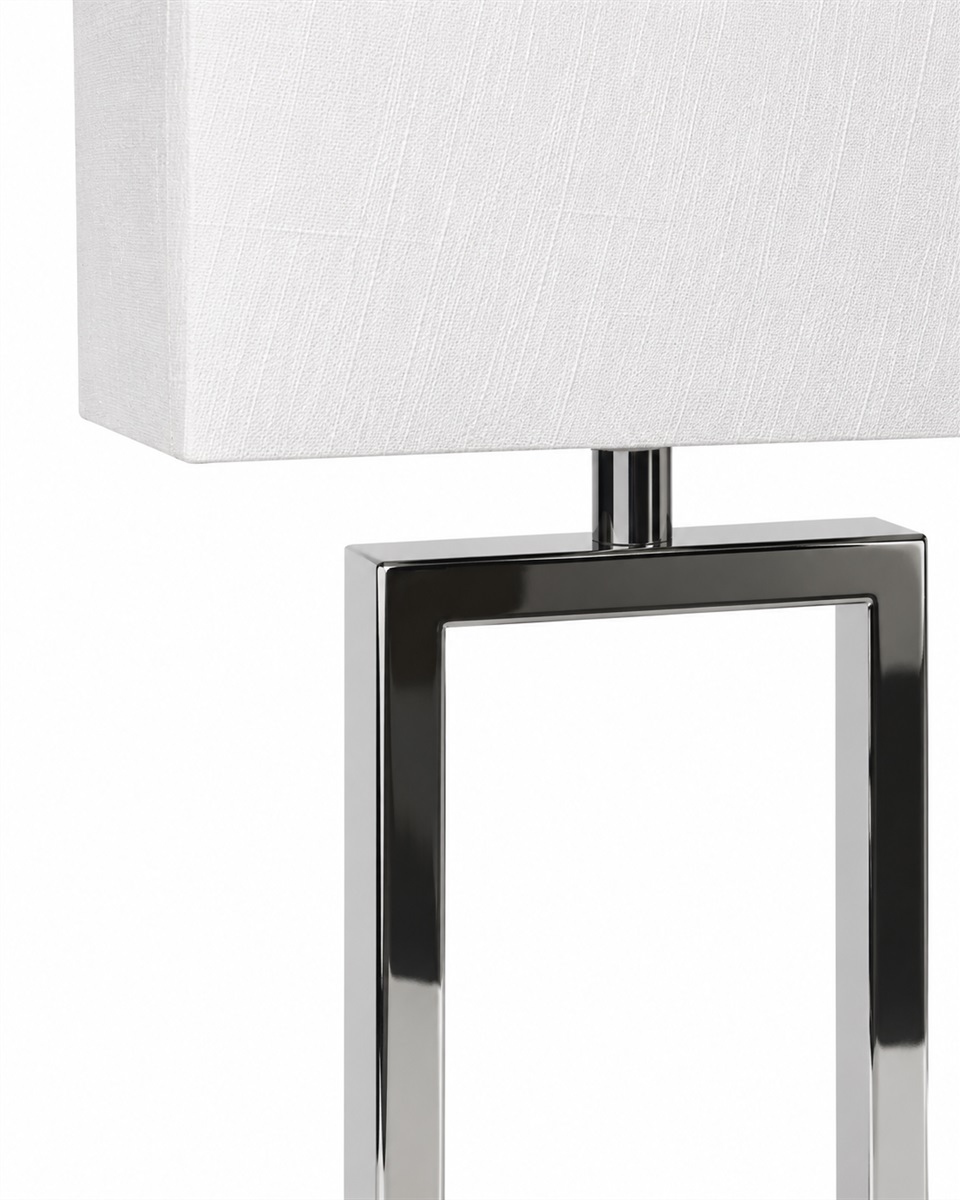 Gemma 52cm Chroom tafellamp Van Nordic Lighting - Een elegante tafellamp van metaal met een stijlvolle chromen afwerking die een exclusieve indruk wekt.