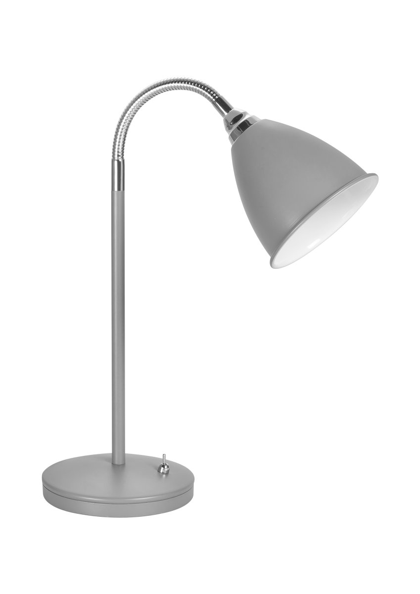 Smögen 45cm Grijs bureaulamp Van Armaturhantverk - De lamp heeft een praktische aan/uit-schakelaar op de voet en past zowel in moderne als klassieke interieurs.