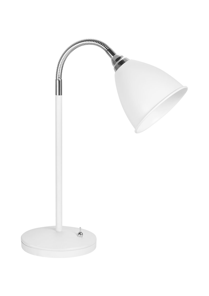 Smögen 45cm Wit bureaulamp Van Armaturhantverk - De lamp heeft een praktische aan/uit-schakelaar op de voet en past zowel in moderne als klassieke interieurs.