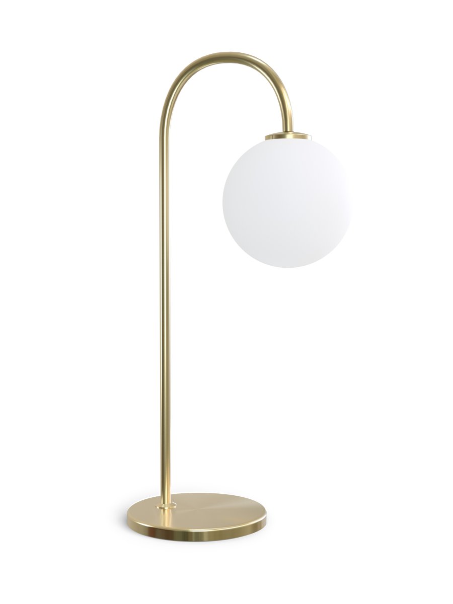 Ballon 53cm Messing tafellamp Van Herstal - Deze lamp is perfect om een gevoel van gezelligheid en verfijning te verspreiden, of het nu in de woonkamer, slaapkamer of op kantoor is.