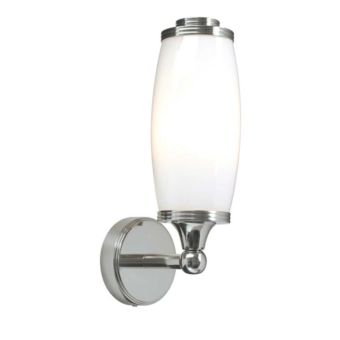 Eliot 28cm Gepolijst chroom badkamerlamp Van Elstead Lighting - Een vervangbare G9-lichtbron van 3W, met een lichtopbrengst van 300lm en een kleurtemperatuur van 3000K (niet dimbaar), is inbegrepen.