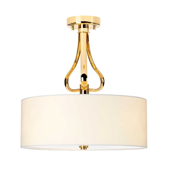 Falmouth Ø40 Goud badkamerlamp Van Elstead Lighting - Falmouth is een decoratieve plafondlamp voor de badkamer met een charmant frame dat de ruimte een romantische sfeer geeft.