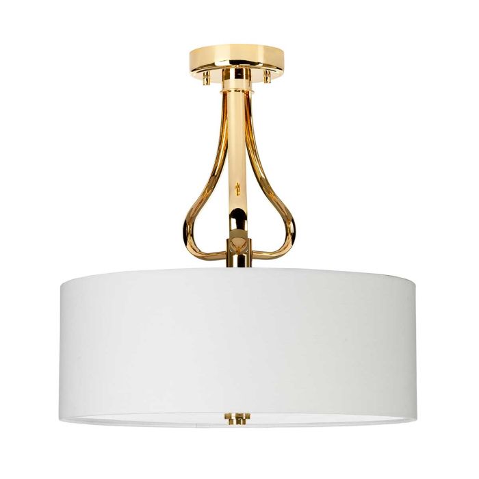 Falmouth Ø40 Goud badkamerlamp Van Elstead Lighting - Falmouth is een decoratieve plafondlamp voor de badkamer met een charmant frame dat de ruimte een romantische sfeer geeft.